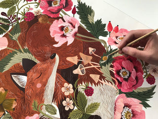 FOX & FLORA | ART PRINT - Botanica Paper Co.®