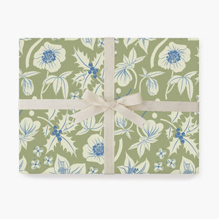 CHRISTMAS BLUE | Double Sided Gift Wrap - Botanica Paper Co.®