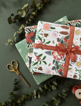 CHRISTMAS ROSE | Double Sided Gift Wrap - Botanica Paper Co.®