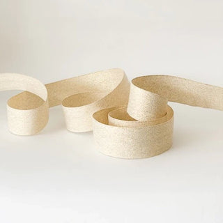 METALLIC WOVEN COTTON RIBBON | GOLD - Botanica Paper Co.®