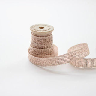 METALLIC LOOSE WEAVE RIBBON | natural & rose gold - Botanica Paper Co.®
